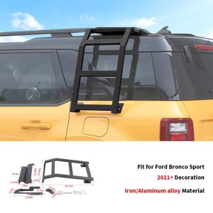 Cornerr JeCar Car Rear Window Extension Ladder Aluminum Alloy Foldable For Ford Bronco Sports 2021 UP Exterior Accessories Q9Z6P