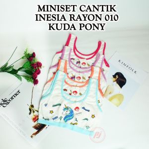 3 PCS-Miniset Anak Perempuan Tali Besar Motif Bahan Rayon Import Cantik Inesia