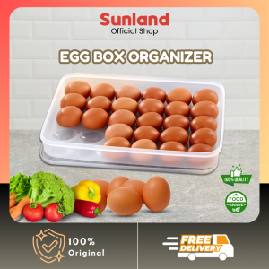 Sunland Tempat Penyimpanan Telur Kotak Telor Egg Box Organizer