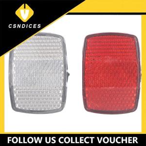 [Csndices] Bicycle Plastic Reflector Tail Light Reflector Front And Rear Warning Tail Light
