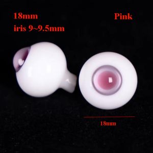 MIRELAE 10/18mm Glass Eyes Eyeball Pink Brown Grey Cute Safety Animal Toy Accessories 1/4 Small Iris Eyes For 1/6 BJD Dolls