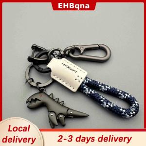 [COD]  HOT SALE Ship within 24 hours Motorcycle Decoration Accessories Little Dinosaur Car Keychain Single Leather Woven Rope Metal Keychain Handbag Pendant