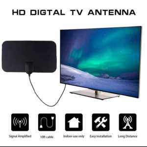 Antena TV Digital Taffware Super Jernih LED LCD Tabung Indoor Outdoor DVB-T2 4K High Gain 25dB