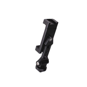 Aluminum Phone Grip With Protective Silicone Pad 360 Rotation Tilted Adjustment Two Accessory Mounts Camera Compatibility