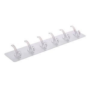 SWEET Multi-Application Practical for BathroomKitchen Autohesion Traceless Storage Rack Wall Hooks Clothes Hanger Key Holder