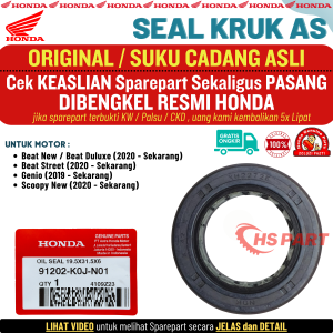 Seal Kruk AS Beat New Lew Deluxe Street Genio Scoopy New Original K0J Original AHM Honda 100%