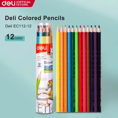 Deli 12/18/24 Color Pencil Set For KidsAdultsColored Pencil Color Lead EC113-12 EC113-18 EC113-24