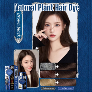 Natural Plant Hair Dye Cream Easy Cover Grey Hair Nourish Scalp Gentle Non-Irritating Hair Dye Shampoo