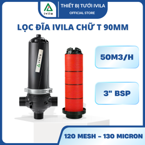 Lọc đĩa chữ T 90 - 3" (50m3/h) Lọc đĩa chữ T phi 90 Lọc nước tưới cây lọc nước đầu nguồn giúp loại bỏ cặn rác thải ra khỏi hệ thống tưới làm sạch tối ưu nguồn nước