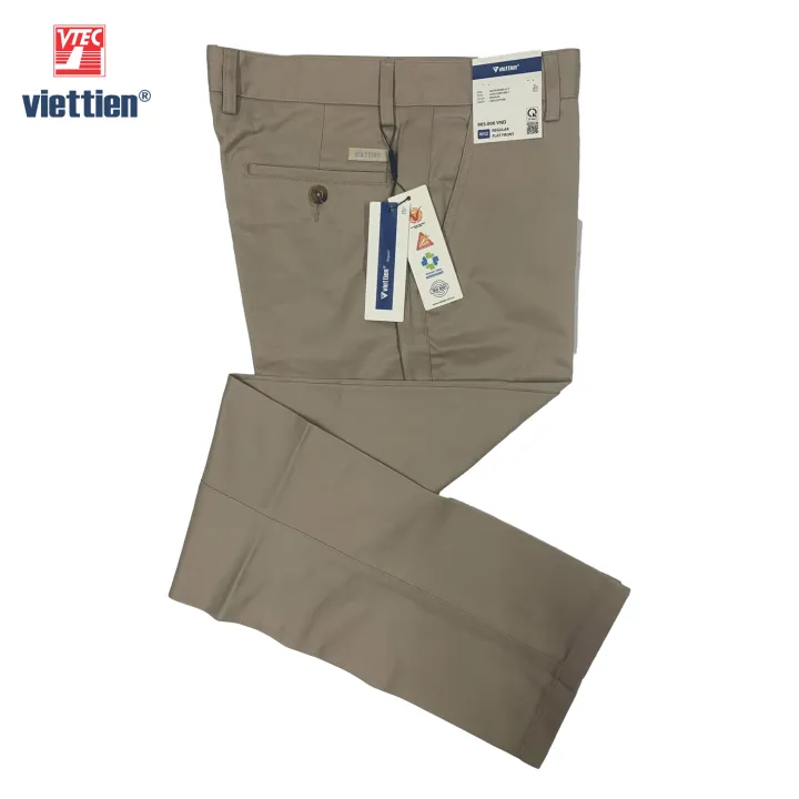 Viettien - Quần kaki màu khaki form regular-6V6331 | Lazada Việt Nam