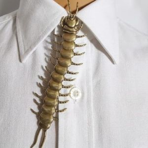 CANICECA 1/2pcs Metal Centipede Button Cover Retro Punk Style Centipede Button Clip Lightweight Button Clip-On Fashion Accessory
