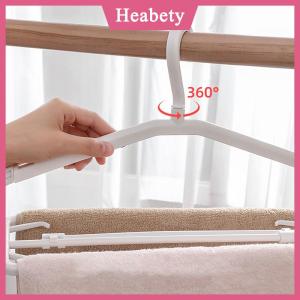 Heabety  Nhựa quần áo móc áo với clip tiết kiệm không gian Khả năng mở rộng T-SHIRT váy áo Khăn Phụ Kiện Móc áo cho nhà tủ quần áo ban công