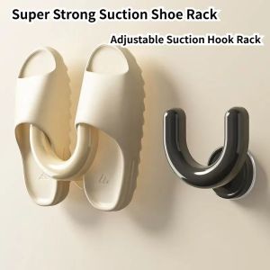 Slipper Holder Suction Cup Shoe Storage Rack U-shaped Wall Storage Hook Shoes Hanger