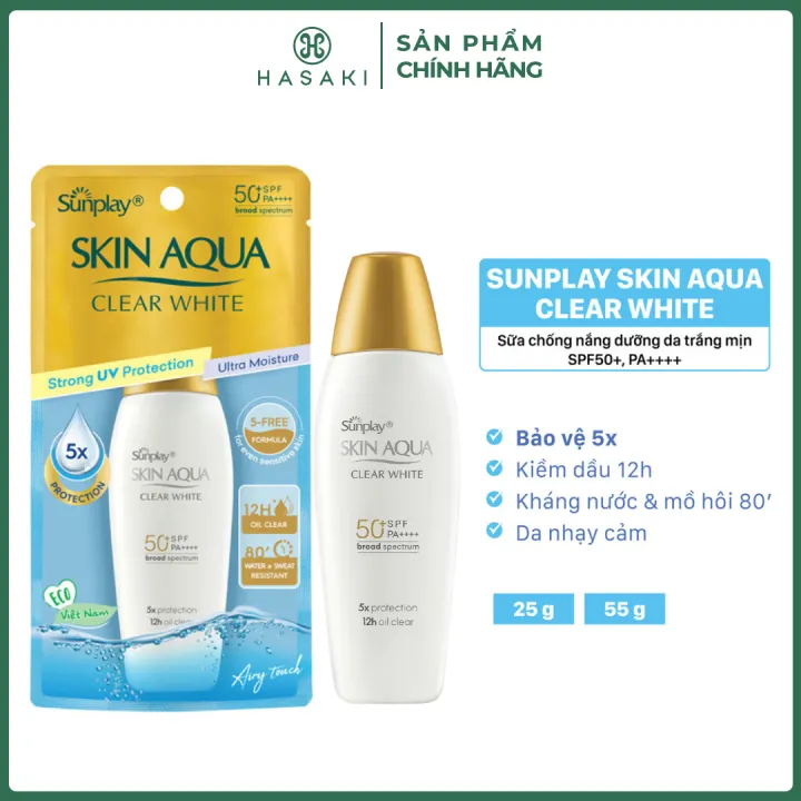 Sữa Chống Nắng Sunplay Skin Aqua Clear White SPF50+ PA++++ Hasaki Sản Phẩm Chính Hãng