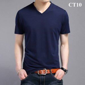 ❤️FREESHIP❤️ Áo thun trơn nam tay ngắn cổ tim vải cotton mềm mịn Nhiều màu Thời trang