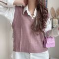 Vest Rompi Rajut Wanita Outer Knit Premium dan Murah V Neck - KANI VEST KNIT. 