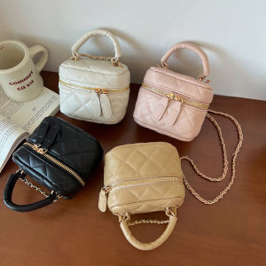 2025 NEW ARRIVAL stylish mini boxy chain classy minimalist quilted shoulder cross-body handbag