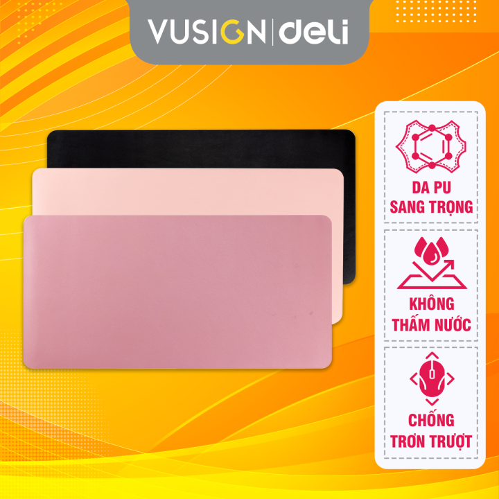 Tấm Lót Chuột 2 Mặt Cỡ Lớn Deli: Chất Liệu Da Cao Cấp Chống Nước, Siêu ...