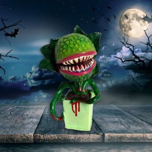 IDEERT Artificial Piranha Flower Statue Lifelike Resin Carnivorous Plant Statue Creative Horror Cannibal Plant Figurines Yard