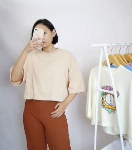 crop top oversize polos premium quality real combed