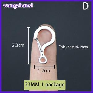 wangzhansi 1Pc Small Mini 12MM To 23MM 316 Stainless Steel Spring Snap Hook Quick Release Carabiner Clasp Outdoor FOB Tool Key Ring