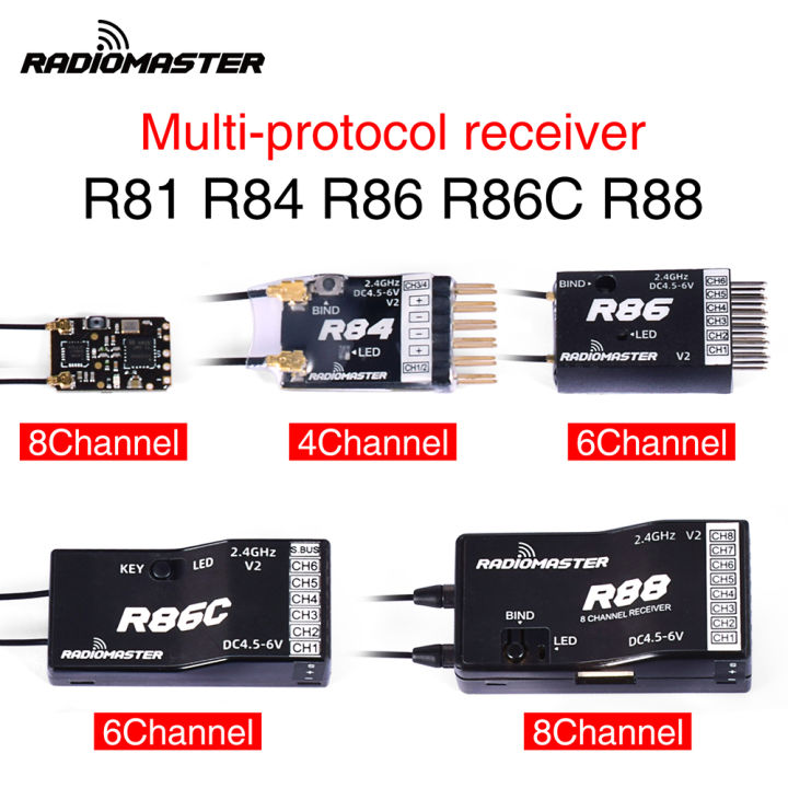 RadioMaster R81 R84 R86 R86C R88 V2 2.4GHz Over 1KM SBUS Nano Receiver ...