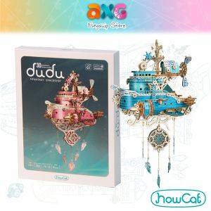HowCat Dreamcatcher Dudu Ship Blue DIY Wooden Puzzle (S964) 3D Wooden & Paper Puzzle
