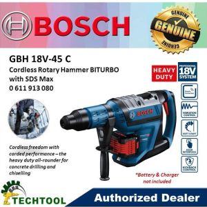 Bosch Cordless Rotary Hammer BITURBO GBH 18V-45 C