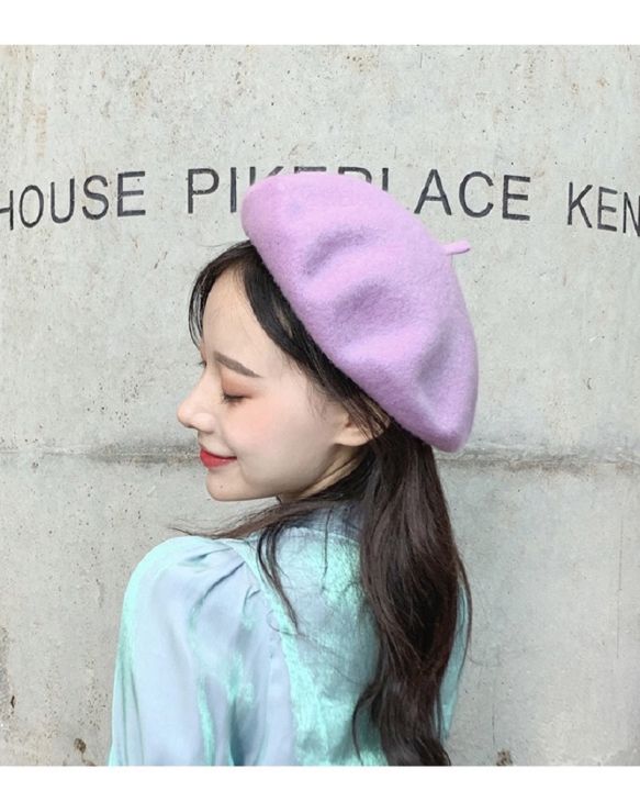 Women Girl Beret French Artist Warm Wool Winter Beanie Hat Cap