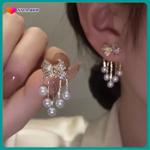 Bông tai nơ phối hạt ZY646 cá tính sành điệu - bông tai nữ sang trọng hoa tai nữ hàn quốc bong tai nu bong tai nữ kiểu vàng 18k bông tai nữ học sinh bông tai hoa bong tay nữ đẹp BSTKV - [NaLa Shop]