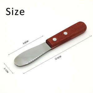 Stainless Steel Butter Cream Spatula Butter Knife Wood Handle Jam Spreader Small Toast Bread Knife