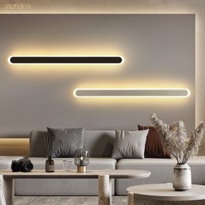 Long LED Wall Lamp malist Strip Light Luxury  Wall Light Living Room Bedroom Bedside Aisle Corridor Nordic Style Wall Lamps