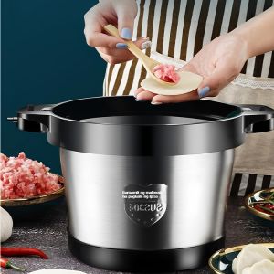 600W Electric Food Chopper Grinder 3L Stainless Steel Processor Meat Mincer & Vegetable Blender Dough Mixer & Nut