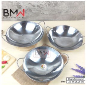 Wajan mini / kuali stainless tebal ukuran kecil / Wajan penggorengan kecil