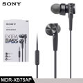Original SONY MDR-XB75AP In-Ear Extra Deep Bass Earphones 3.5mm Wired Stereo Headphones Sport Earbuds Handsfree Headset With Mic. 