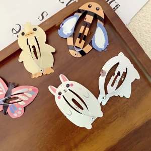 Barrettes Hairpin Duck Hair Clip Animal Cartoon 2000s Butterfly Bird Bunches Headwear Sweet Animal Bear Kitten