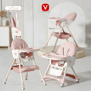 Ghế Ăn Dặm Cao Cấp Cho Bé V-BABY Gấp Gọn Ngả Tựa Lưng G02A & G02S