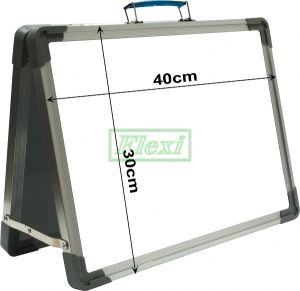 Flexi 30x40cm Double Sided Foldable Magnetic Whiteboard c/w accessories