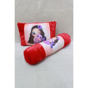 Bantal Guling Print Putri Duyung Bantal Set Baby print Putri Duyung  1 set (1 bantal 1 guling)