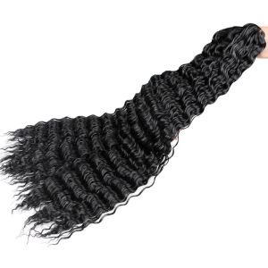 32Inch Long Deep Wave Twist Synthetic Hair Deep Curly Wave Afro Curls Crochet Braiding Hair Extension For Women