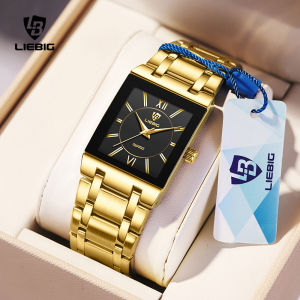 💥98% Choise💥LIEBIG Watch for Women Original Luxury Quartz Watch Fashion Relo Black Gold Watch Leopard Design Men durable Stainless Steel Waterproof Womens Watch L1029