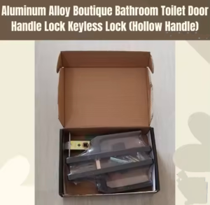 Aluminum Alloy Boutique Bathroom Toilet Keyless Door Handle Lock FOR CR Easy to Install