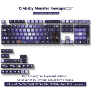 Crybaby Monster Theme CBSA Profile 132keys  PBT&PC  Keycap set for MX Switch Mechanical keyboard