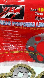 gear set/rantai set klx 150 super moto ready ukuran 46--48-50