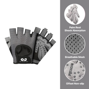 REX High-Performance Non-Slip Fitness Gym Gloves with Breathable Mesh Shock Absorption Comfort