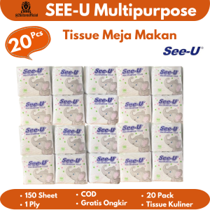 [20 Pcs] See-U Multipurpose - Tissue Kuliner (Meja Makan) Tissue see u Gajah 150 sheet / SEE U MULTIPURPOSE GAJAH