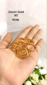 Cincin Replika Mas Golden Tidak Gampang Hitam Tidak Gampang Luntur
