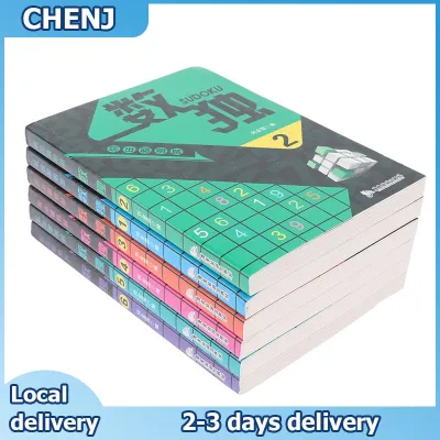 CHENJ 6ชิ้น เซ็ต Sudoku Thinking Game หนังสือเด็กเล่น Smart brain Number Book