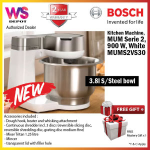 Bosch MUMS2VS30 Series 2 Stand Mixer 3.8L / Kitchen Mixer for Cake Mixing / Whipping / Grating / Bosch @ Wholesale Depot