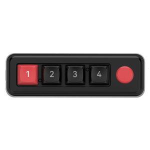 Mini Keypad 4 Key Mechanical Keyboard for Gaming and Office Use with Customizable Color Lighting Double USB C Port